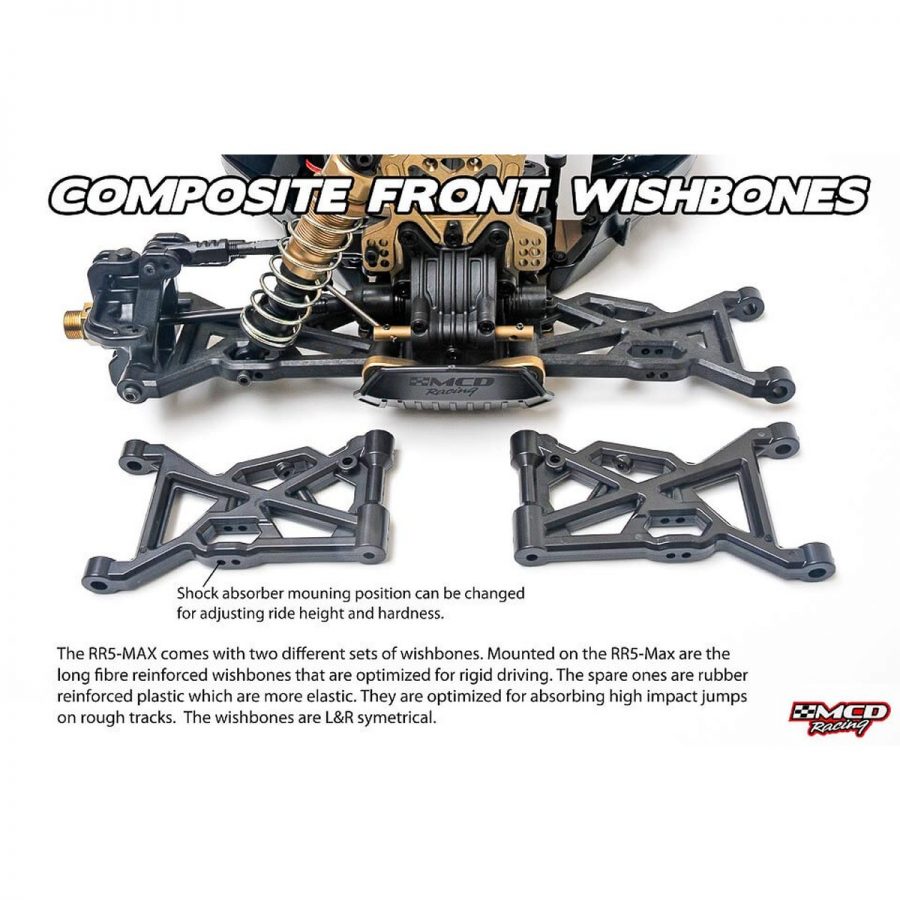 MCD Racing RR5 Buggy 1/5 Max Pro CF Rolling Chassis M00515001 - Rc ...