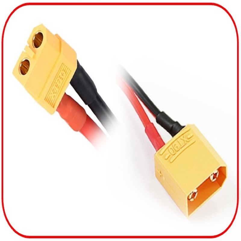 Connecteur De Charge XT90 Pour Scooter Électrique - Câble AC Avec Prise, 10cm, Pour Batterie 48V 72V