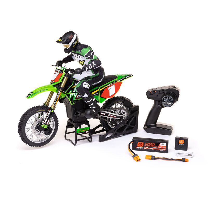 LOSI 1 4 Promoto MX Moto Cross RTR Verte Avec Batterie Et Chargeur Pro