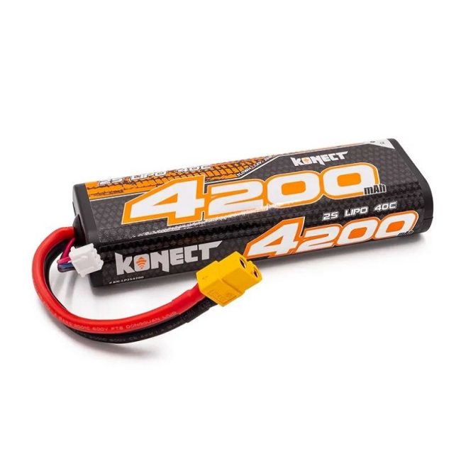 accu lipo konect 7.4v 2s 4200mah prise xt60