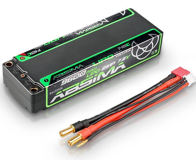 Absima accu Competition LiPo HV 140C/2S1P HC 9600mAh 5mm