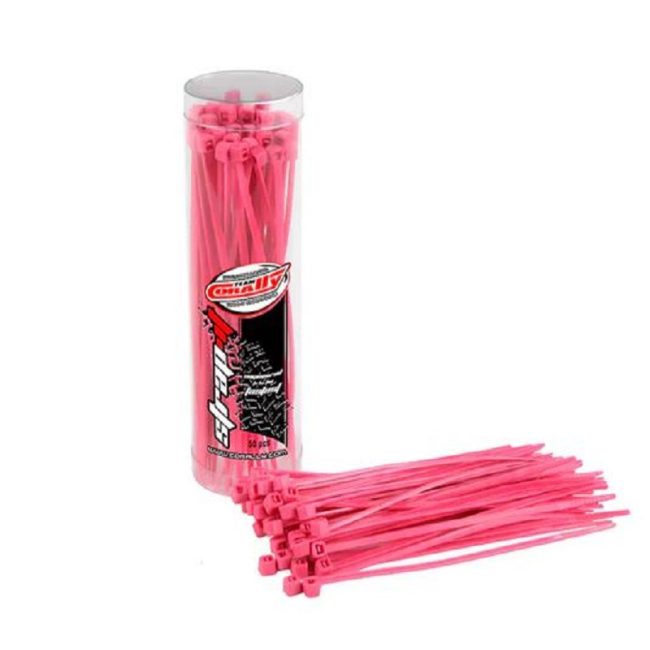 colliers rilsant plastique rose