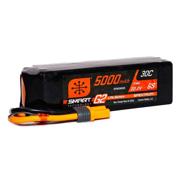 Accu Lipo Spektrum 6s 22.2v 5000mah connecteur ic5