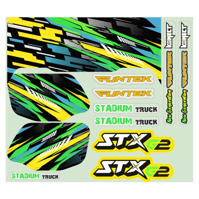 FUNTEK Planche stickers Funtek STX G2 VERT FTK-21080