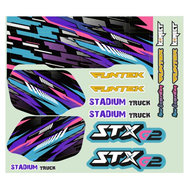 FUNTEK Planche stickers Funtek STX G2 VIOLET FTK-21083