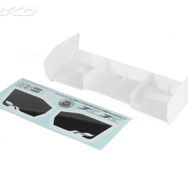 Aileron Buggy 1/8 Nylon Jetko - Blanc avec Stickers